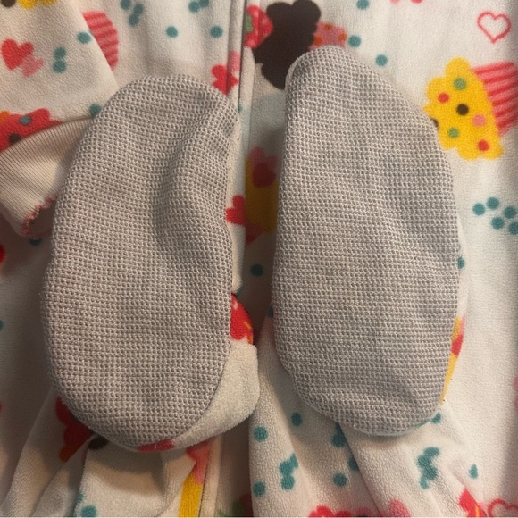 OshKosh B'gosh - Colorful Fleece Cupcake Kids Footed Sleeper/Onesie/Footie - Picture 5 of 6
